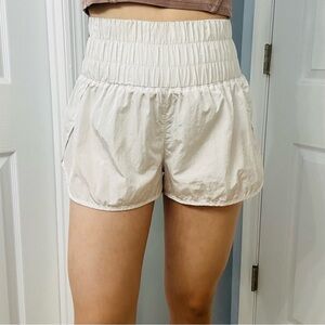 Free People Shorts the Way Home White Casual High Waisted Gym Size Medium